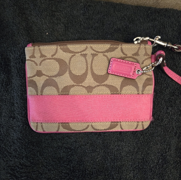 Coach Wristlet coin purse pink brown - Picture 3 of 4
